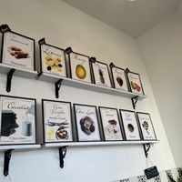 Vegan flavors on top row   at Tondi Gelato in Santa Barbara