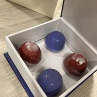 Blueberry and rhubarb bonbons  at EJ Bonbons and Confections in Woodstock