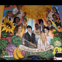 Outside mural at Mr. Natural - East Cesar in Austin