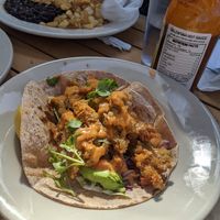 Vegan seitan fish taco at Mr. Natural - East Cesar in Austin