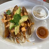 Vegan fish taco at Mr. Natural - East Cesar in Austin