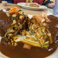 Mother of all Breakfast Burritos (vegan, with mole sauce!) at Mr. Natural - East Cesar in Austin