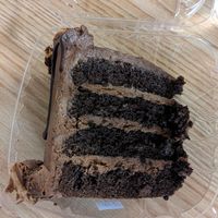 Chocolate cake (vegan) at Mr. Natural - East Cesar in Austin