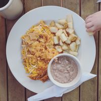 Daiyaquiles plate at Mr. Natural - East Cesar in Austin