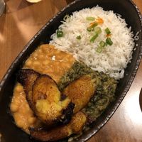 Peanut spinach and beans   at Baobab Fare in Detroit