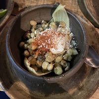 Los esquites   at Luvina Vegan Bar in Mexico City