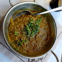 Aubergine curry at Le Taj in Menton