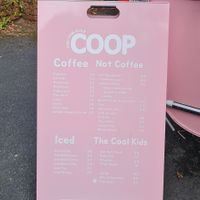 menu at Coop Coffee Co in Belfast