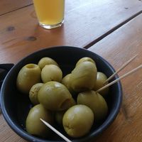 These olives were SO good! at Grain in Haverfordwest