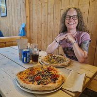 Fabulous pizza ! 2 happy vegans! at Grain in Haverfordwest