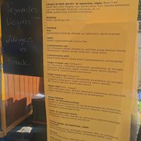 Menu at Lángos - Fank in Budapest