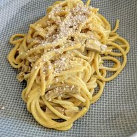 Pasta Carbonara at Aquafaba in Mendrisio
