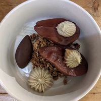 Pear at Aquafaba in Mendrisio