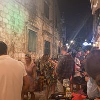 Atmosphere and outdoor seating at Lola Bar in Hvar