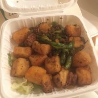 Spicy Salt & Pepper Tofu at Dumpling House in Cambridge