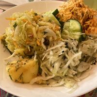 A choice of salads  at Zloty Osiol in Katowice