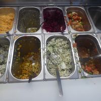 Salad bar at Zloty Osiol in Katowice