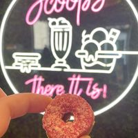 Strawberry mini donut  at Scoops Dessert Bar in Chicago