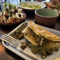 Birria tacos and patatas fritas  at La Taquería in Belfast