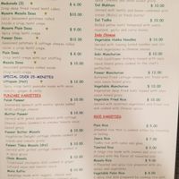 Menu page 3 at Swad in Austin