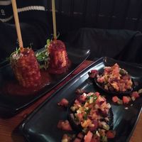 The vegan corn (quite spicy!) and Arroz at Sangria in Galway