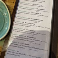vegetarian menu 2023  at Sangria in Galway
