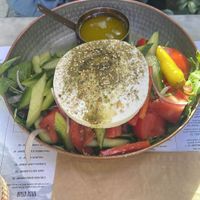 Greek salad (not vegan)  at Motek Café in Miami