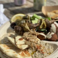 Meze plate   at Theano Vegan Greek & Mediterranean in Austin