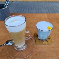 Latte Machiato and Blue latte at The Club in Cordoba