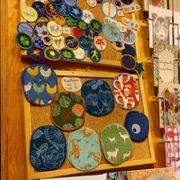 upcycled patches at umgekrempelt in Mannheim