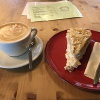 Vegan Bienenstich cake  at Tiny Soul Cafe & Deli in Kochel Am See