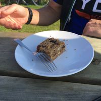 Vegan flapjack at Flint Barn Cafe in Midhurst