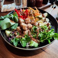 Tofu cube salad at Miss Miu in Zug