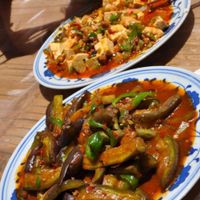 Aubergine dish at Bamboo Temple Vegetarian Restaurant in Kunming