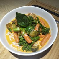 Red curry tempeh at Root Vegan - 本原純素 in Hong Kong Island
