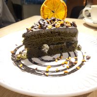 Sesame matcha mochi cake, so good at Root Vegan - 本原純素 in Hong Kong Island