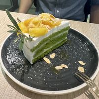 Pandan cake - so good!  at Root Vegan - 本原純素 in Hong Kong Island