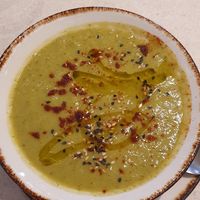 Deliciosa sopa de Calabacin con puero at Naked and Sated - Maestro Victoria in Madrid