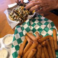 Jackfruit Tacos and Cassava Fries. Yummy!!
 at Natuurlik in Boynton Beach