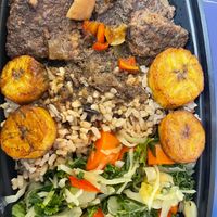 Jerk stew -- this was the REGULAR size!!  at Natuurlik in Boynton Beach