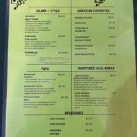 Breakfast menu - I want to try it all! at Natuurlik in Boynton Beach