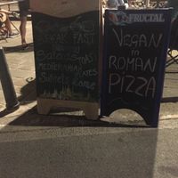 “Vegan pizza" at Caffe Galeria in Piran
