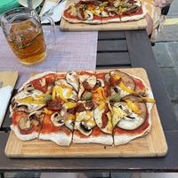  Vegan Pizza withVegetables. at Caffe Galeria in Piran