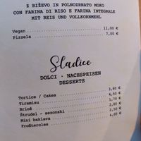 The menu. at Caffe Galeria in Piran