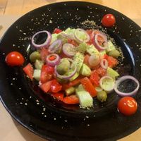 Green salad minus the feta  at Pizzeria Desetka in Cavtat