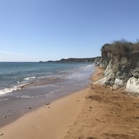 Right next to Xi beach  at Sparos Bistrot in Kefalonia