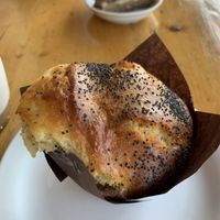 The most delish lemon poppyseed muffin  at The Allenby Coffee Bar in Victoria