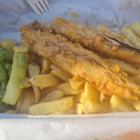 Banana blossom "fish" at Sea & Earth in Nottingham