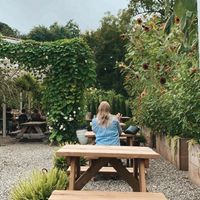 Outdoor seating at Hayfields in North Salem