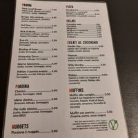 Menù (work in progress) at D20 in Palermo